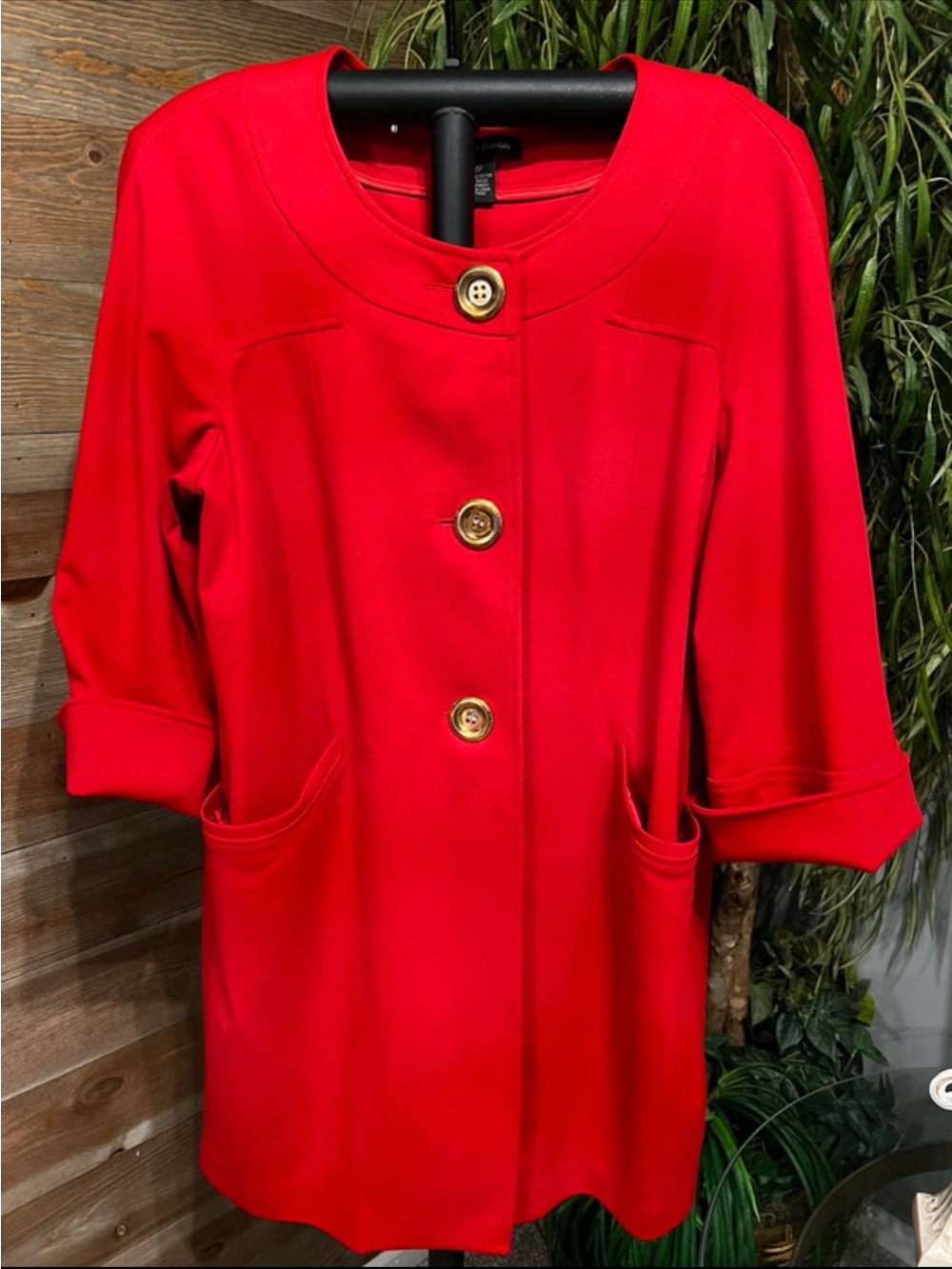Margaret Frances red car coat. 14.